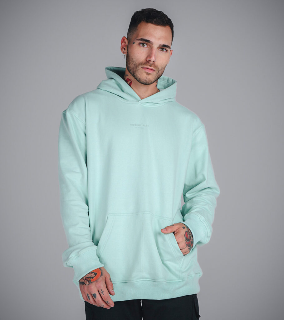 Poleron Minimalista Club Esencial Aqua