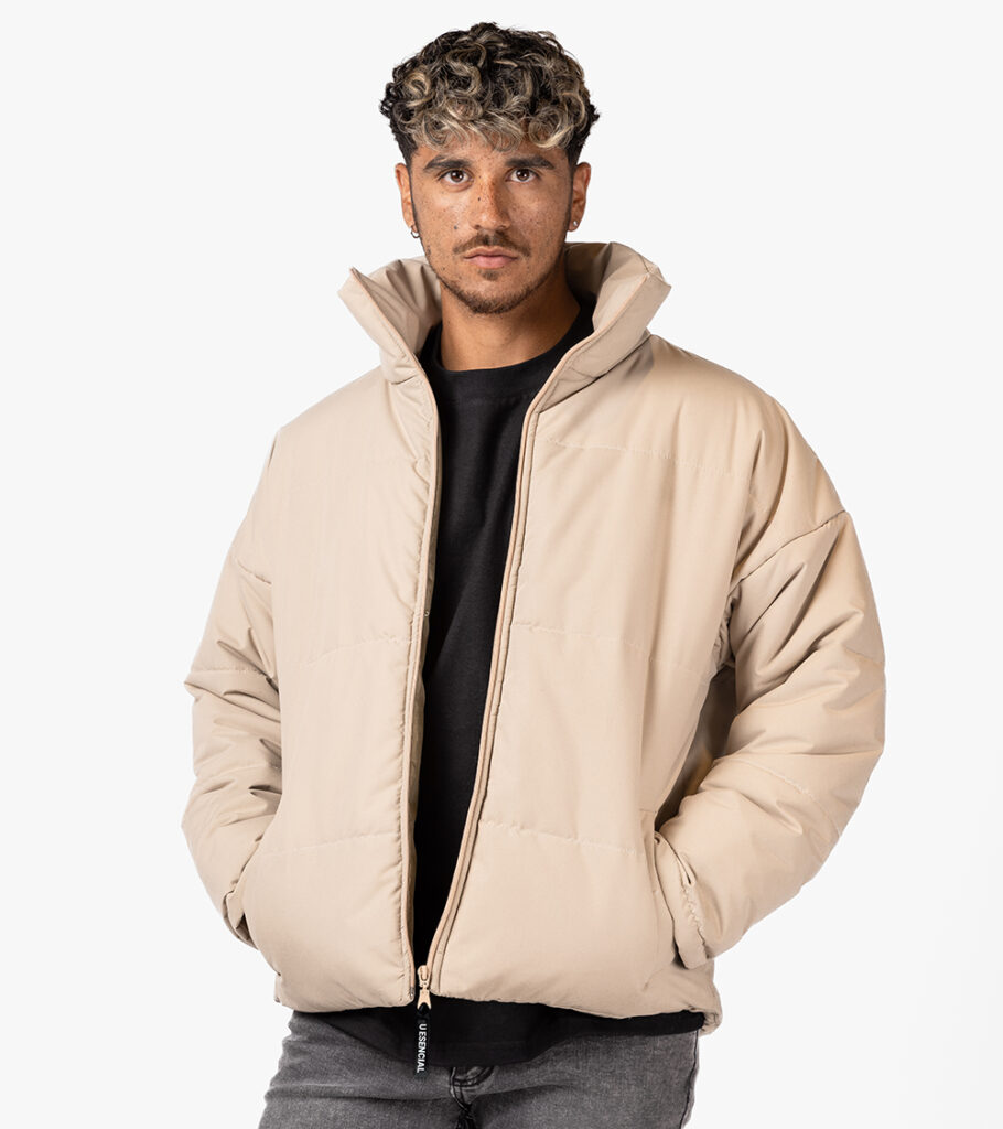 Chaqueta Puffer Basic Beige Concepto Vintage