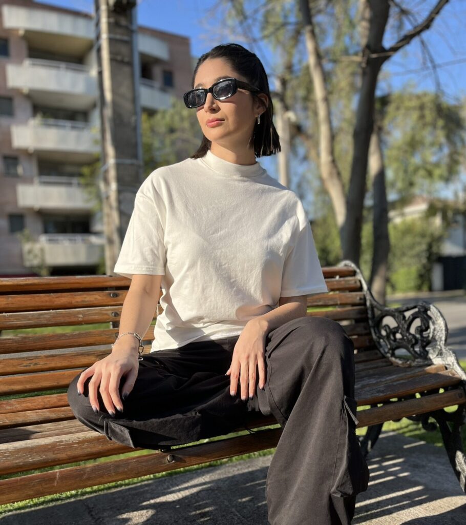 Polera Oversize Celeste Cerulean Concepto Vintage